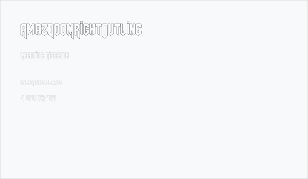 AmazDooMRightOutline Business Card