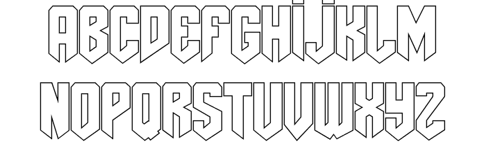 AmazDooMRightOutline Font LOWERCASE