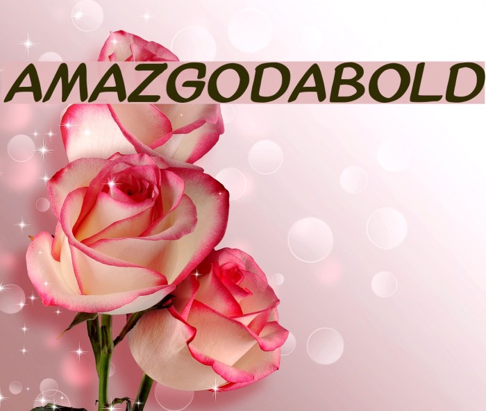 AmazGoDaBold Font examples