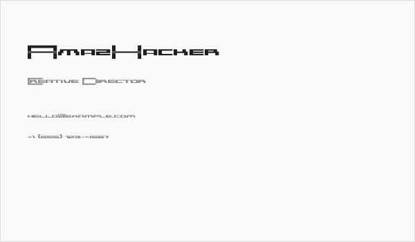 AmazHacker Business Card