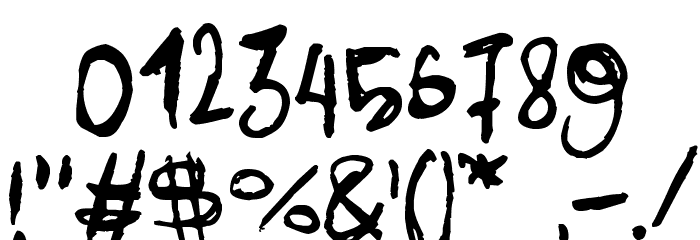 AmazHand_First Font OTHER CHARS