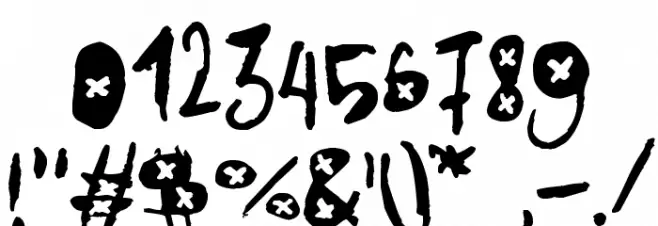 AmazHand_First_Alt_X Font OTHER CHARS