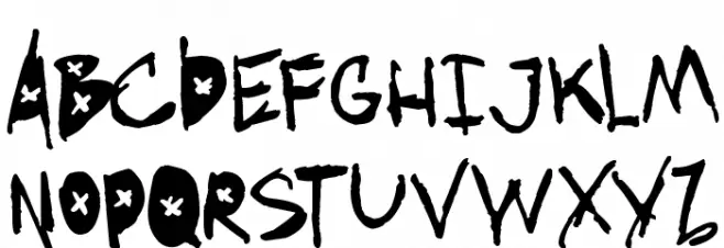AmazHand_First_Alt_X Шрифта ВЕРХНИЙ