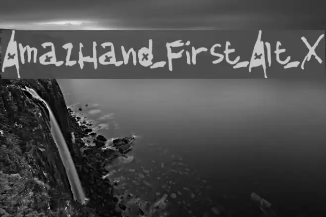 AmazHand_First_Alt_X Font examples