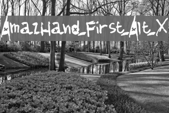 AmazHand_First_Alt_X Font examples