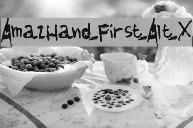 AmazHand_First_Alt_X Font examples