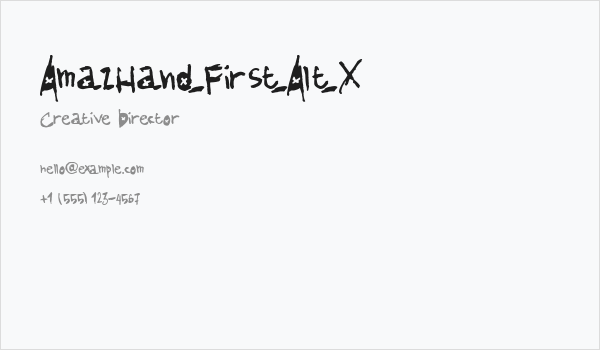 AmazHand_First_Alt_X Business Card