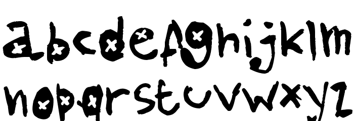 AmazHand_First_Alt_X Font LOWERCASE
