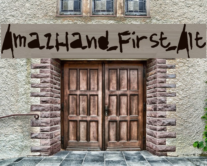 AmazHand_First_Alt Font examples