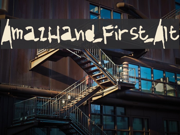 AmazHand_First_Alt Font examples