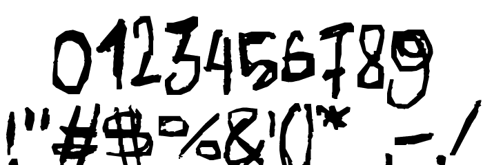 AmazHand_First_Hard Font OTHER CHARS