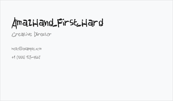 AmazHand_First_Hard Business Card