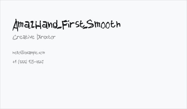 AmazHand_First_Smooth Business Card