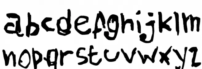 AmazHand_First_Smooth Font LOWERCASE