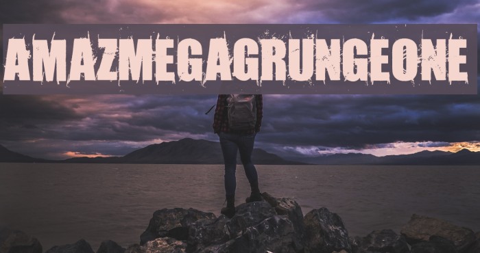 AmazMegaGrungeOne Font examples