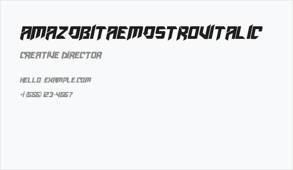 AmazObitaemOstrovItalic Business Card