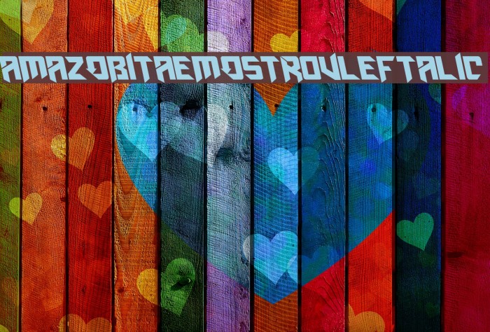 AmazObitaemOstrovLeftalic Font examples