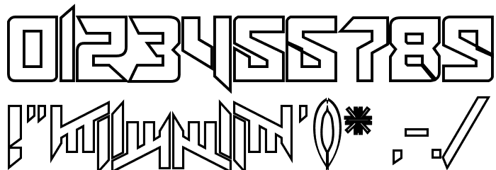 AmazObitaemOstrovOutline Font OTHER CHARS