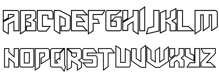 AmazObitaemOstrovOutline Font LOWERCASE
