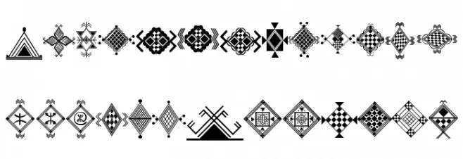 Amazigh Motifs Шрифта ВЕРХНИЙ
