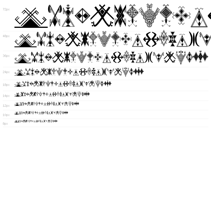 Amazigh Motifs Waterfall