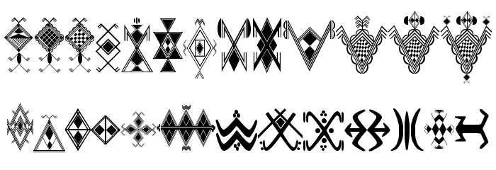 Amazigh Motifs Font LOWERCASE