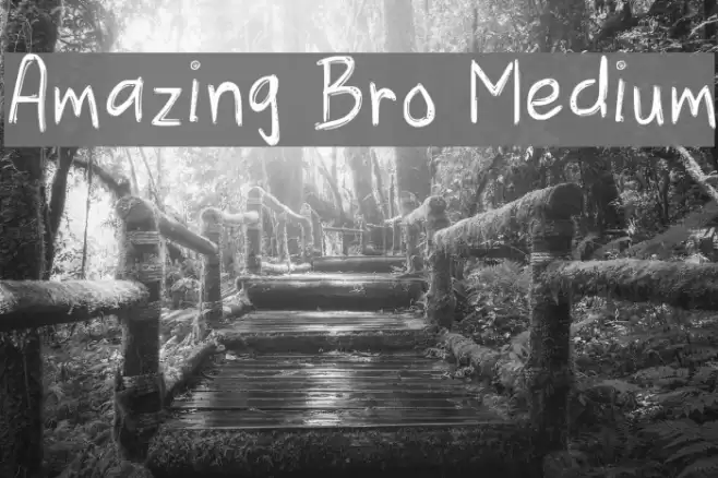 Amazing Bro Medium Font examples