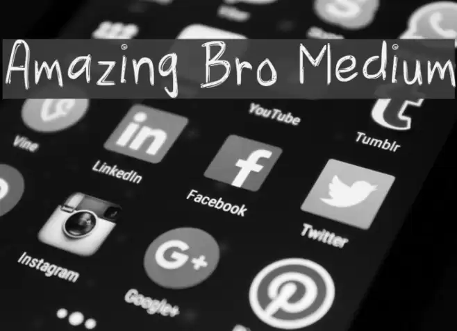 Amazing Bro Medium Font examples