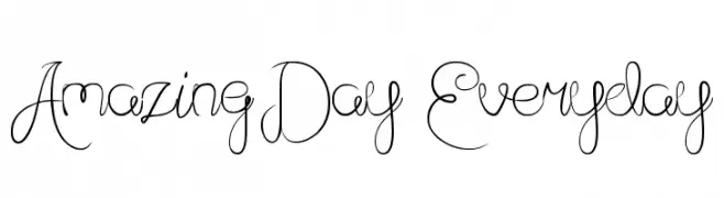 Amazing Day Everyday  font caratteri gratis