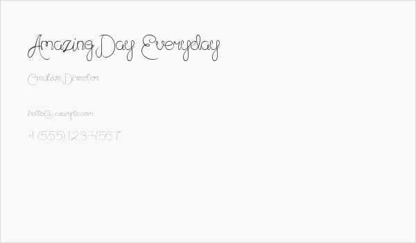 Amazing Day Everyday Business Card
