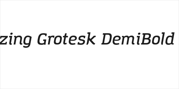 Amazing Grotesk DemiBold Italic Logo
