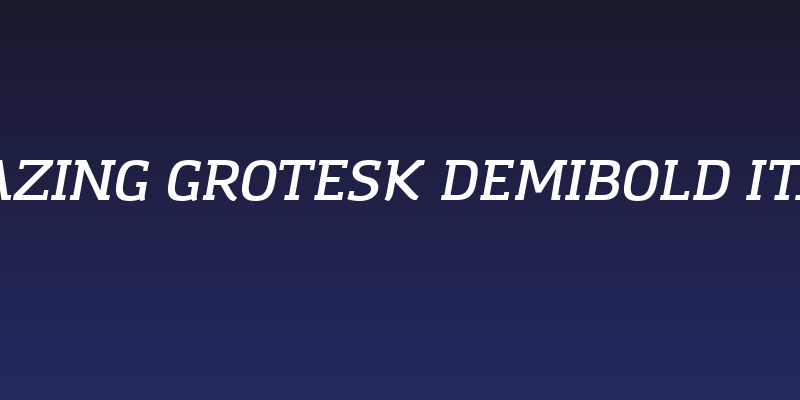 Amazing Grotesk DemiBold Italic Social Header