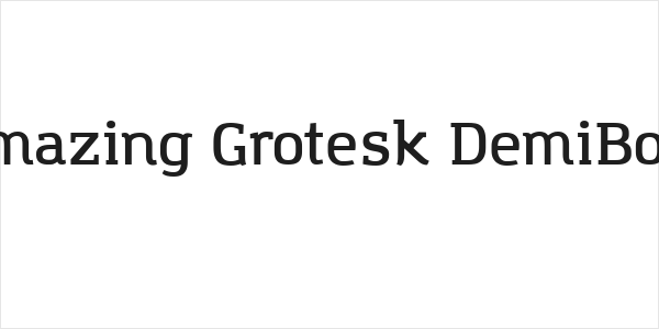 Amazing Grotesk DemiBold Logo