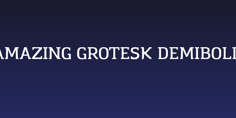 Amazing Grotesk DemiBold Social Header