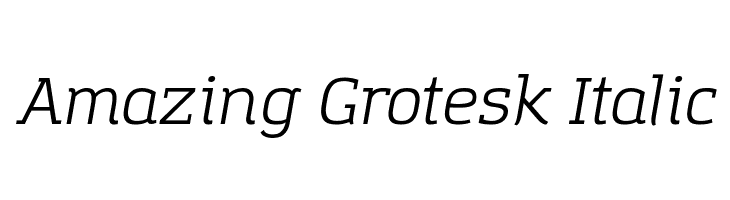 Amazing Grotesk Italic Font