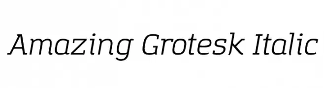 Amazing Grotesk Italic  Frei Schriftart Herunterladen