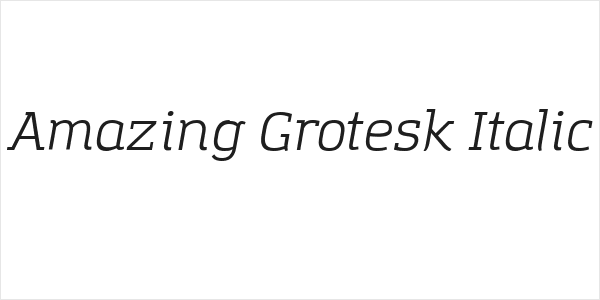 Amazing Grotesk Italic Logo