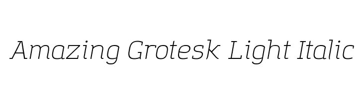 Amazing Grotesk Light Italic  les polices de caractères gratuit tlcharger