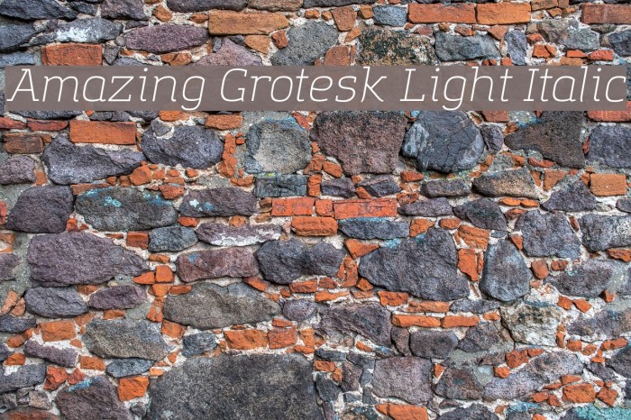 Amazing Grotesk Light Italic Font examples