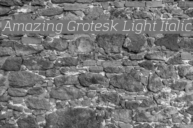 Amazing Grotesk Light Italic Font examples