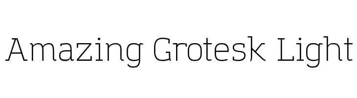 Amazing Grotesk Light Font