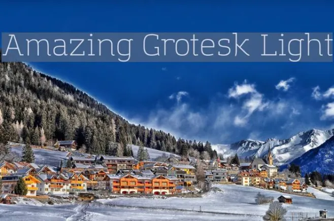 Amazing Grotesk Light Example 1