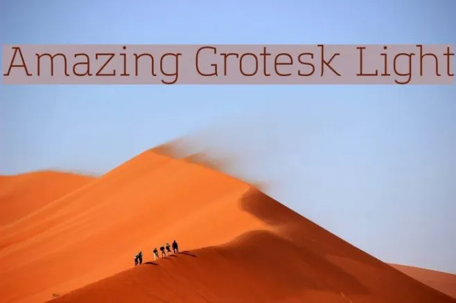 Amazing Grotesk Light Example 2