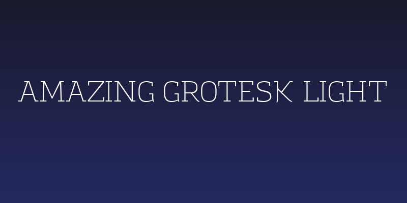 Amazing Grotesk Light Social Header