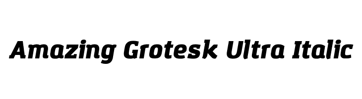 Amazing Grotesk Ultra Italic Font