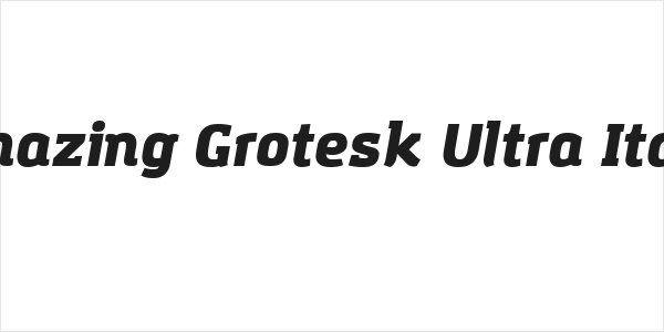 Amazing Grotesk Ultra Italic Logo