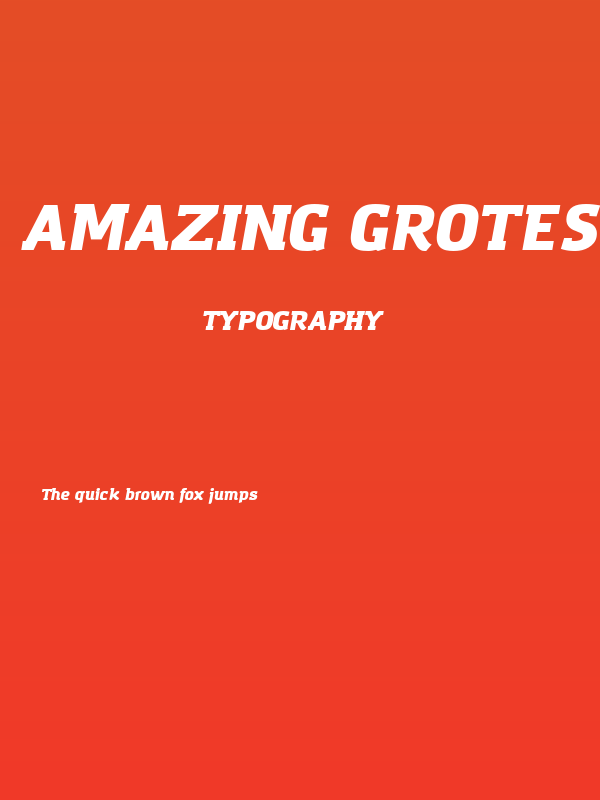 Amazing Grotesk Ultra Italic Poster