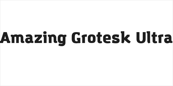 Amazing Grotesk Ultra Logo