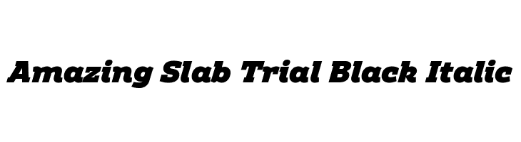 Amazing Slab Trial Black Italic  Frei Schriftart Herunterladen