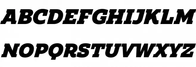 Amazing Slab Trial Black Italic フォント 大文字